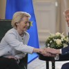 predsednica Evropske komisije Ursula von der Leyen in ameriški predsednik Donald Trump