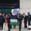 Protest je budno spremljala tudi celjska policija.