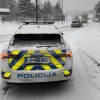 Slovenska policija policijski avto sneg