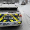 Slovenska policija policijski avto sneg