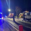 Na cesti Črmošnjice—Črnomelj pri naselju Srednja vas je gorelo kombinirano vozilo