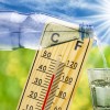vročina 40 stopinj Celzija termometer