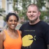 Irena Yebuah Tiran z Urošem Videtom, tonskim mojstrom na dobrodelnem opernem maratonu