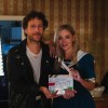 Prva klapa je padla: glavna igralca Klemen Slakonja in Katarina Čas med začetkom snemanja filma Mari