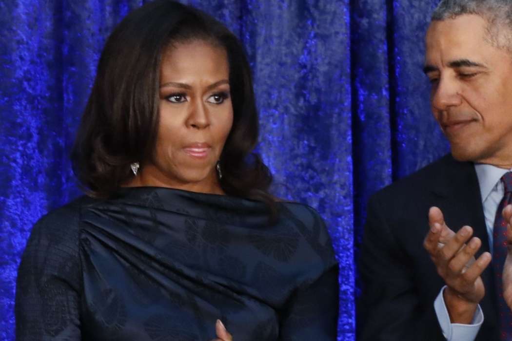 Barack in Michelle Obama