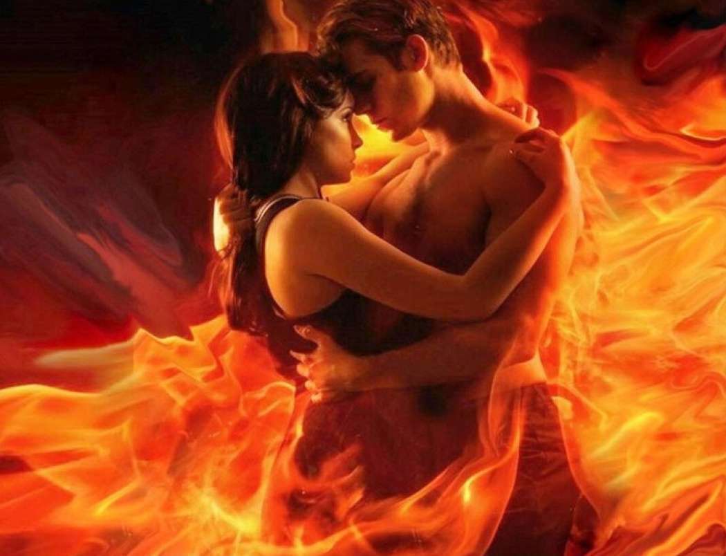 ljubezenski par ogenj