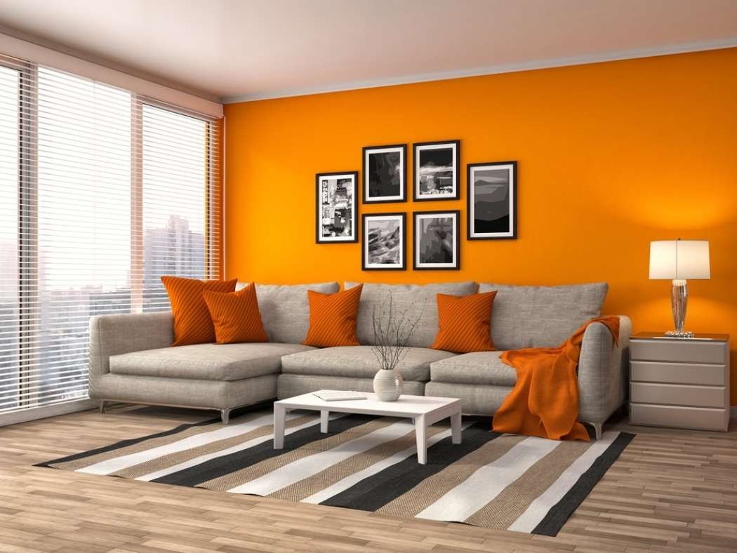 oranžna dnevna soba