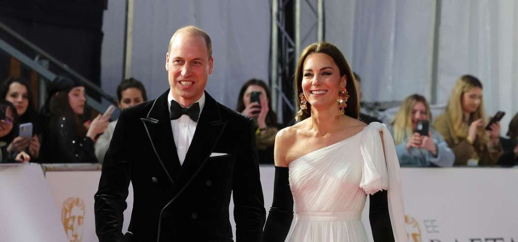 Kate Middleton in princ William BAFTA 2023