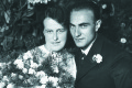 Majina starša na poročni dan: mama Sofija, ki se je rodila v ZDA, in oče Karel Druškovič.