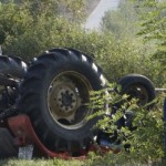 policija traktor nesreča promet