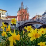 pomlad, tromostovje, ljubljana