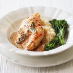 piscanec v gorcicni omaki s pirejem iz zelene