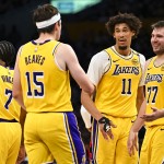 Gabe Vincent, Austin Reaves, Jaxson Hayes, Luka Dončić