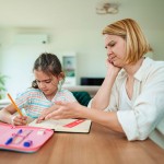 mama in hči učenje