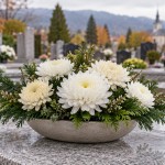 ikebana, nagrobne-dekoracije, grob