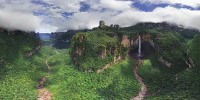 Dragon Falls, locally known as Churun Meru, Venezuela