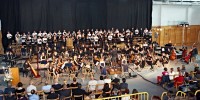 Premierna izvedba avtorske skladbe Vrhniska simfonija ob 40-letnici GS Vrhnika, osebni arhiv