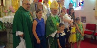 Družina Koprivc ob krstu leta 2016