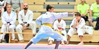 Karate tekmovanje v Sportni dvorani Osnovne sole Toneta Pavcka