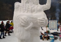 (FOTO) Prleki od Male Nedelje s snežno skulpturo spet prvi