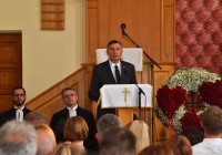 (FOTO) Pahor ob slovesu častnega evangeličanskega škofa: Bil je človek nalezljive skromnosti in strpnosti