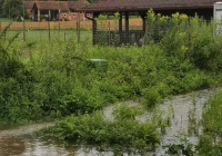 (FOTO) Poplavljene ceste in zalite kleti tudi na Goričkem