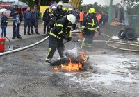 (FOTO) V Gornji Radgoni prikazali gašenje z novim okolju prijaznim gasilnim sredstvom