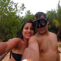 selfie, plaža, cancun