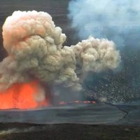 havaji vulkan eksplozija izbruh krater lava