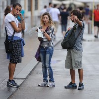 turisti v Ljubljani