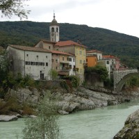 kanal ob soči, soča, most