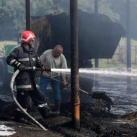 Velik požar uničil praktično celotno farmo na Hrvškem