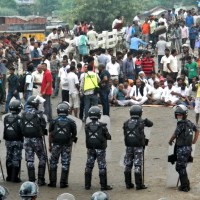 Nepal,Birgunj, protest, Indija