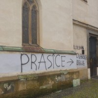 celje, stolna cerkev, vandalizem