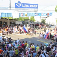 Luka Koper delavci protest