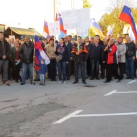 Črnomelj, protest, begunski center