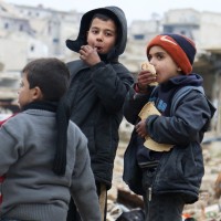 Alep, evakuacija, otroci,hrana