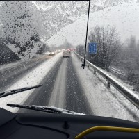 sneg, sneženje, volan, avtobus