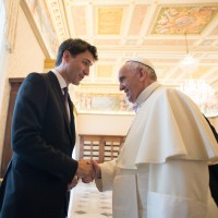 Justin Trudeau, papež Frančišek