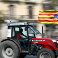 katalonija, traktorji, referendum