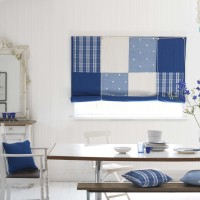 jedilnica J-LEPA-Bright Blue And White Patchwork Swedish Blind 