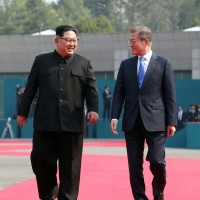 zgodovinsko srečanje, Kim Jong-un in Moon Jae-in