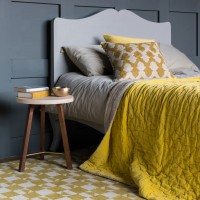 Chartreuse Yellow Velvet Throw - Lifestyle