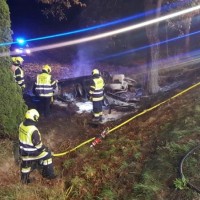 prometna nesreča, požar, Feldkirchen