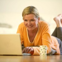 ženska, računalnik, laptop