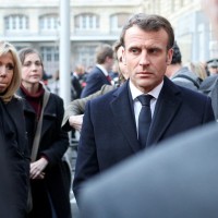 emmanuel macron, Brigitte Macron, Michel Aupetit 