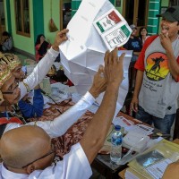 indonezijske volitve. štetje glasov