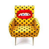 TEETH Armchair _ Yellow  Living Room Lounge Furniture _ Retro _ Designer _ Italian