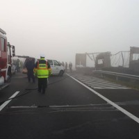 nesreča na madžarskem, tovornjak, avtocesta, trčenje
