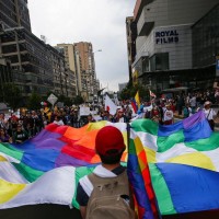 protesti, kolumbija, bogota